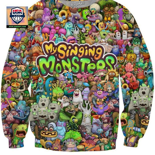 My Singing Monsters Character Collage Crewneck Sweater ? Usalast