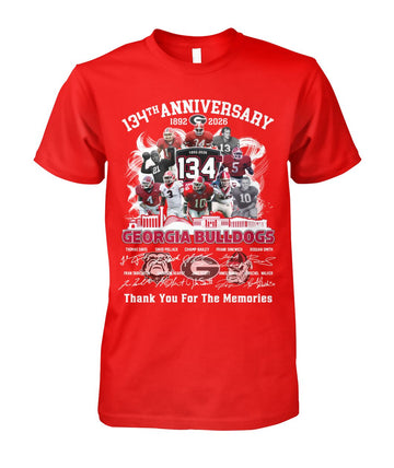 134th Anniversary Georgia Bulldogs T-Shirt | UGA Football Legends Tribute | UI84 Moonbestprint