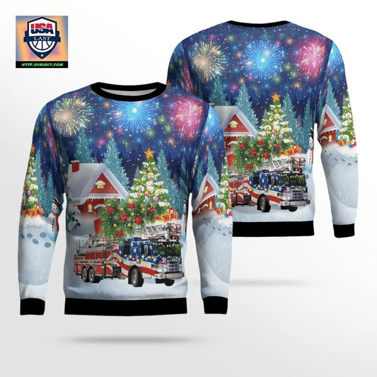 Napa Fire Department Christmas AOP Sweater ? Usalast