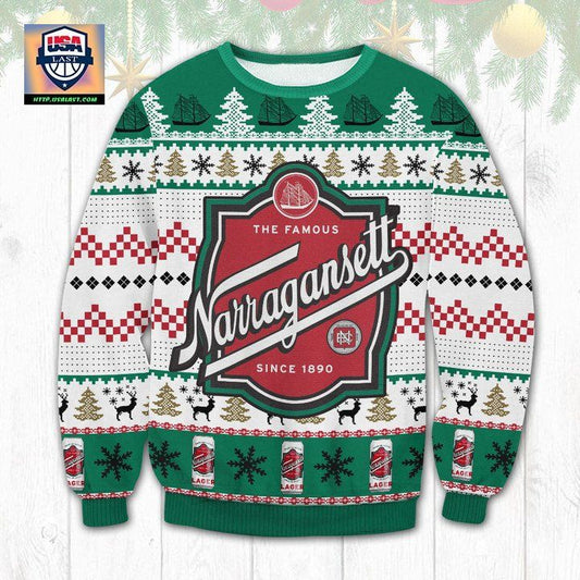 Narragansett Beer Ugly Christmas Sweater 2022 ? Usalast