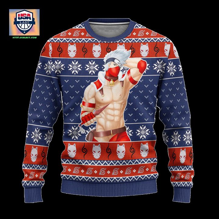 Naruto Kakashi Hatake Anime Ugly Christmas Sweater Xmas Gift ? Usalast
