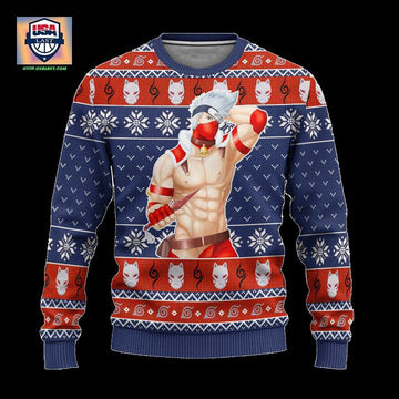 Naruto Kakashi Hatake Anime Ugly Christmas Sweater Xmas Gift ? Usalast