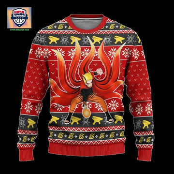 Naruto Uzumaki Anime Ugly Christmas Sweater Baryon Mode Xmas Gift ? Usalast