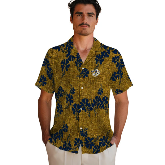 Nashville Predators Hawaiian Shirt - 50th State Flower | Moonbestprint