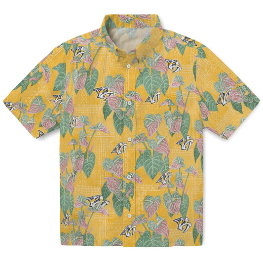 Nashville Predators Hawaiian Shirt - Anthurium Overlay | Moonbestprint