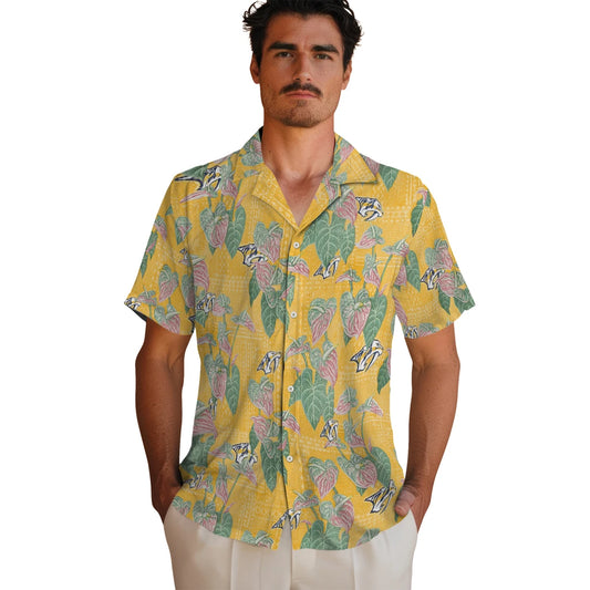 Nashville Predators Hawaiian Shirt - Anthurium Overlay | Moonbestprint