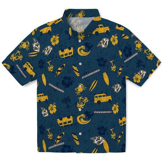 Nashville Predators Hawaiian Shirt - Beach Vibe | Moonbestprint