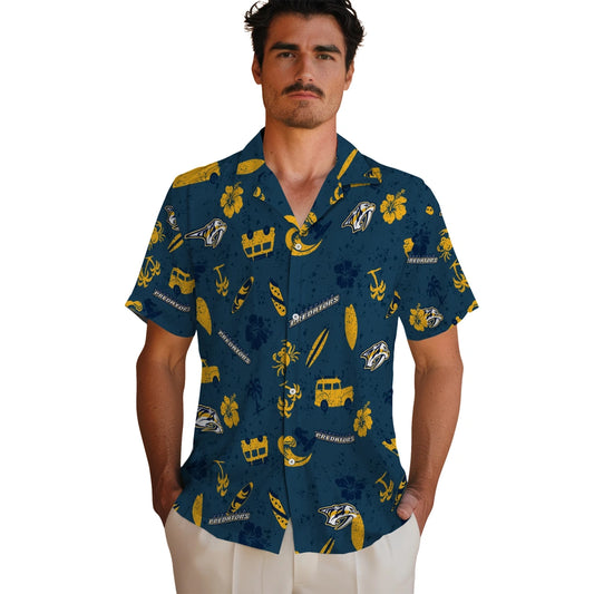Nashville Predators Hawaiian Shirt - Beach Vibe | Moonbestprint