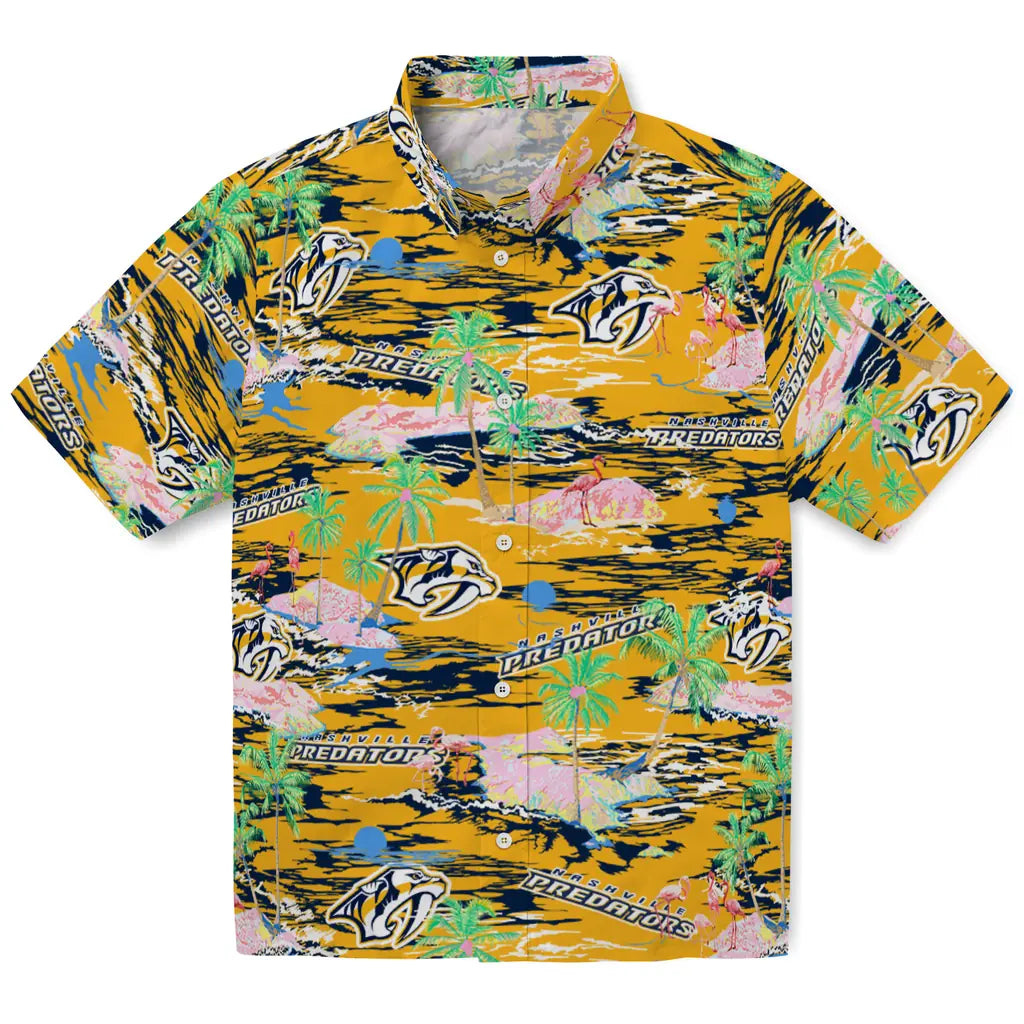 Nashville Predators Flamingo Retreat 2026 Hawaiian Shirt – Moonbestprint