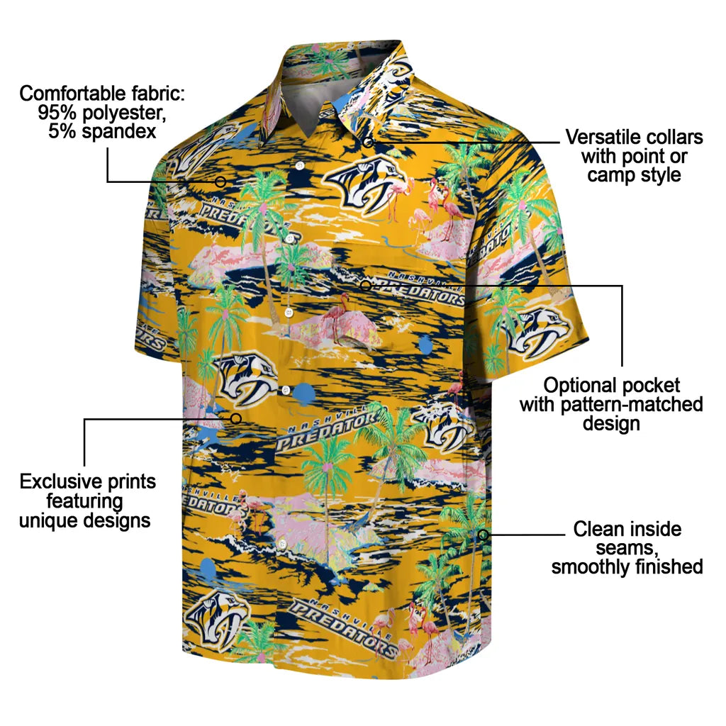 Nashville Predators Flamingo Retreat 2026 Hawaiian Shirt – Moonbestprint
