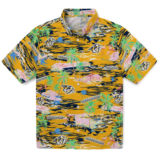 Nashville Predators Hawaiian Shirt - Hawaii Island | Moonbestprint