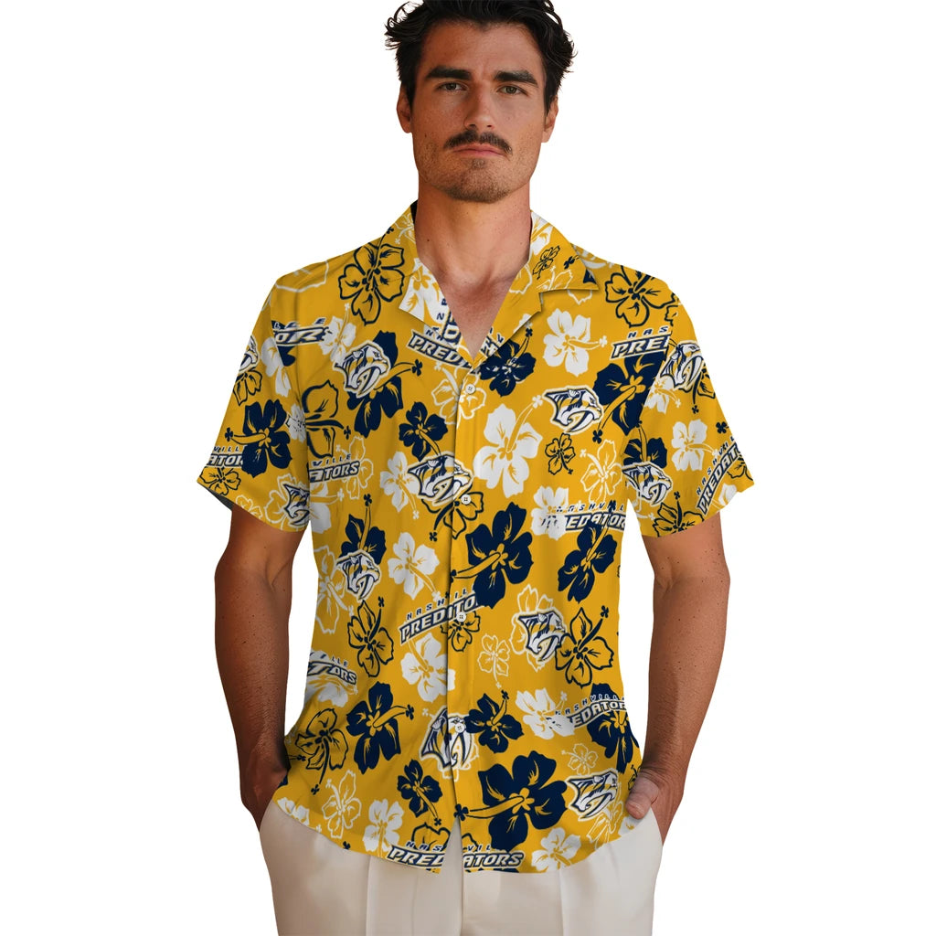 Nashville Predators Hibiscus Bloom Hawaiian Shirt – Moonbestprint