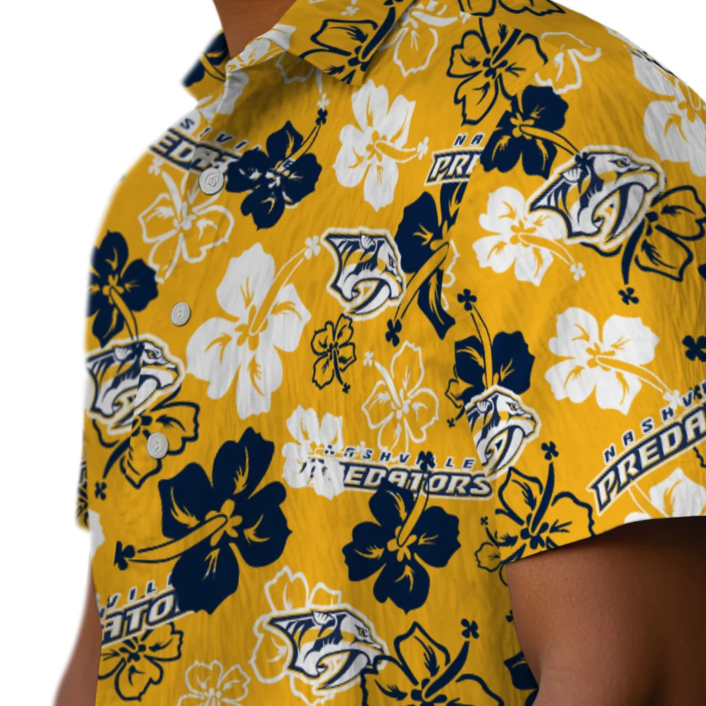 Nashville Predators Hibiscus Bloom Hawaiian Shirt – Moonbestprint