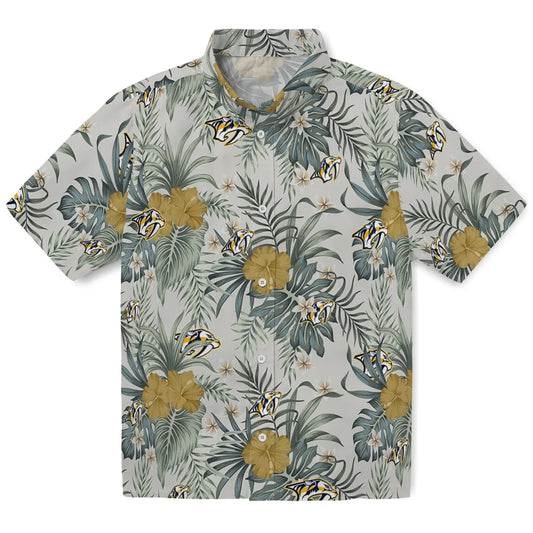 Nashville Predators Hawaiian Shirt - Hibiscus Designs | Moonbestprint