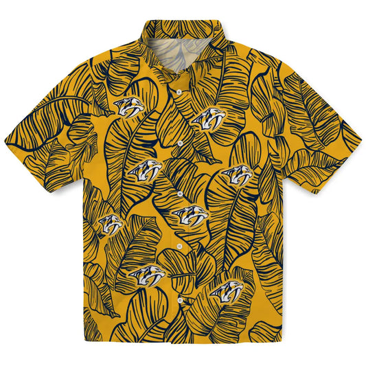 Nashville Predators Hawaiian Shirt - Leaf Outline | Moonbestprint