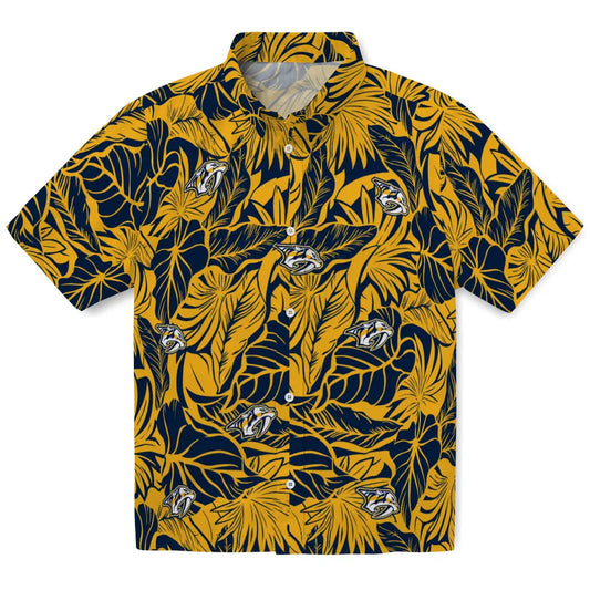 Nashville Predators Hawaiian Shirt - Monstera Layer | Moonbestprint