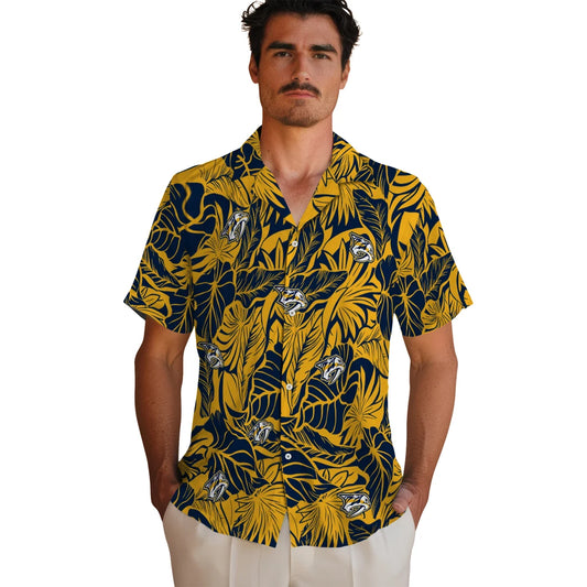Nashville Predators Hawaiian Shirt - Monstera Layer | Moonbestprint