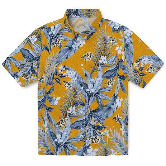 Nashville Predators Hawaiian Shirt - Palm Leaves | Moonbestprint