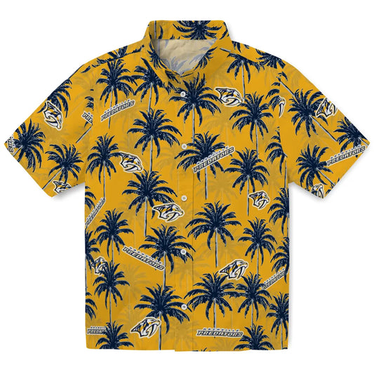 Nashville Predators Hawaiian Shirt - Palm Tree Motif | Moonbestprint