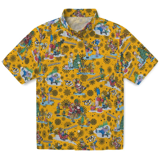 Nashville Predators Hawaiian Shirt - Simpsons Christmas | Moonbestprint