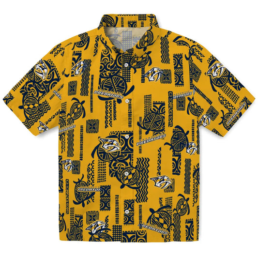 Nashville Predators Hawaiian Shirt - Turtle Lines | Moonbestprint