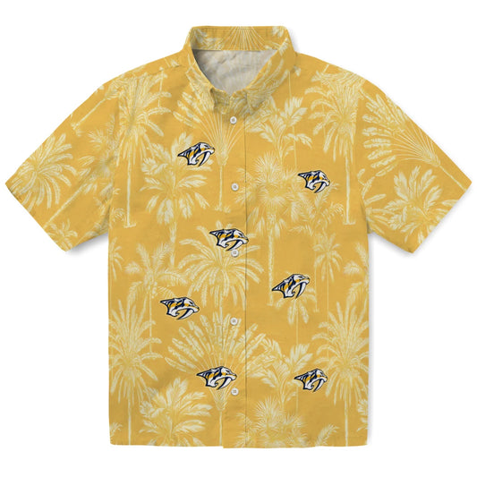 Nashville Predators Hawaiian Shirt - Vintage Palm Tree | Moonbestprint