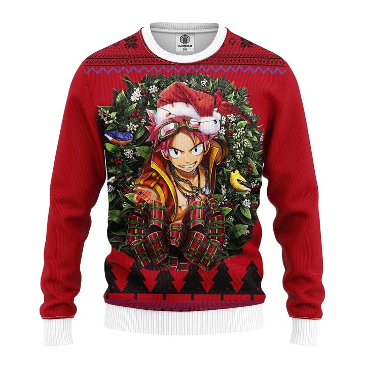 Natsu Drageel Cool Fairy Tail Noel Mc Ugly Christmas Sweater Thanksgiving Gift ? Usalast
