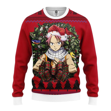 Natsu Dragneel Fairy Tail Noel Mc Ugly Christmas Sweater Thanksgiving Gift ? Usalast