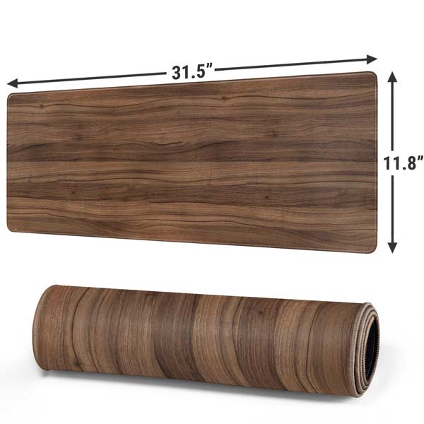 Natural Walnut Wood Gaming Mouse Pad Moonbestprint