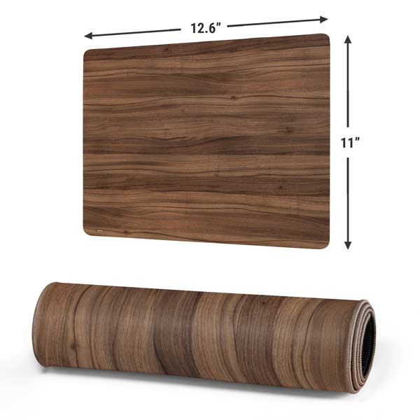 Natural Walnut Wood Gaming Mouse Pad Moonbestprint