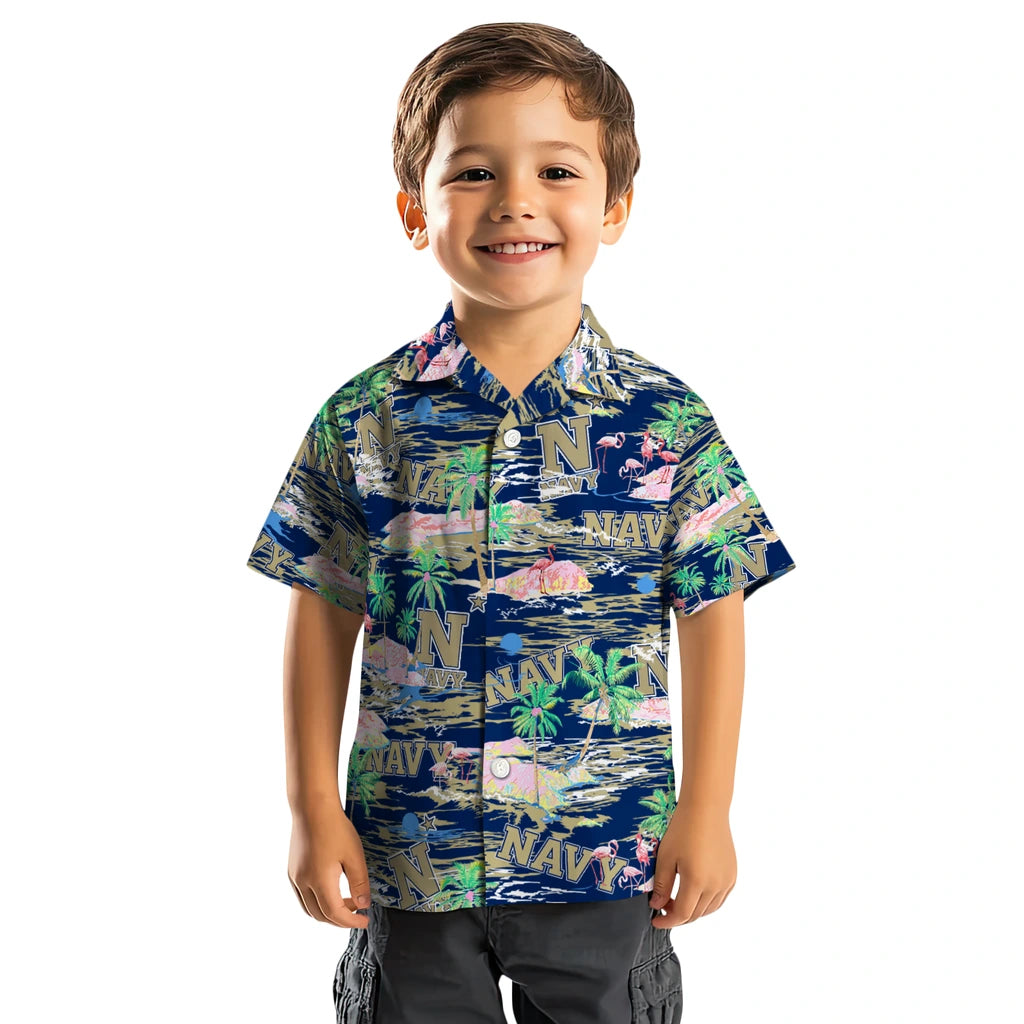 Navy Midshipmen Flamingo Retreat 2026 Hawaiian Shirt – Moonbestprint