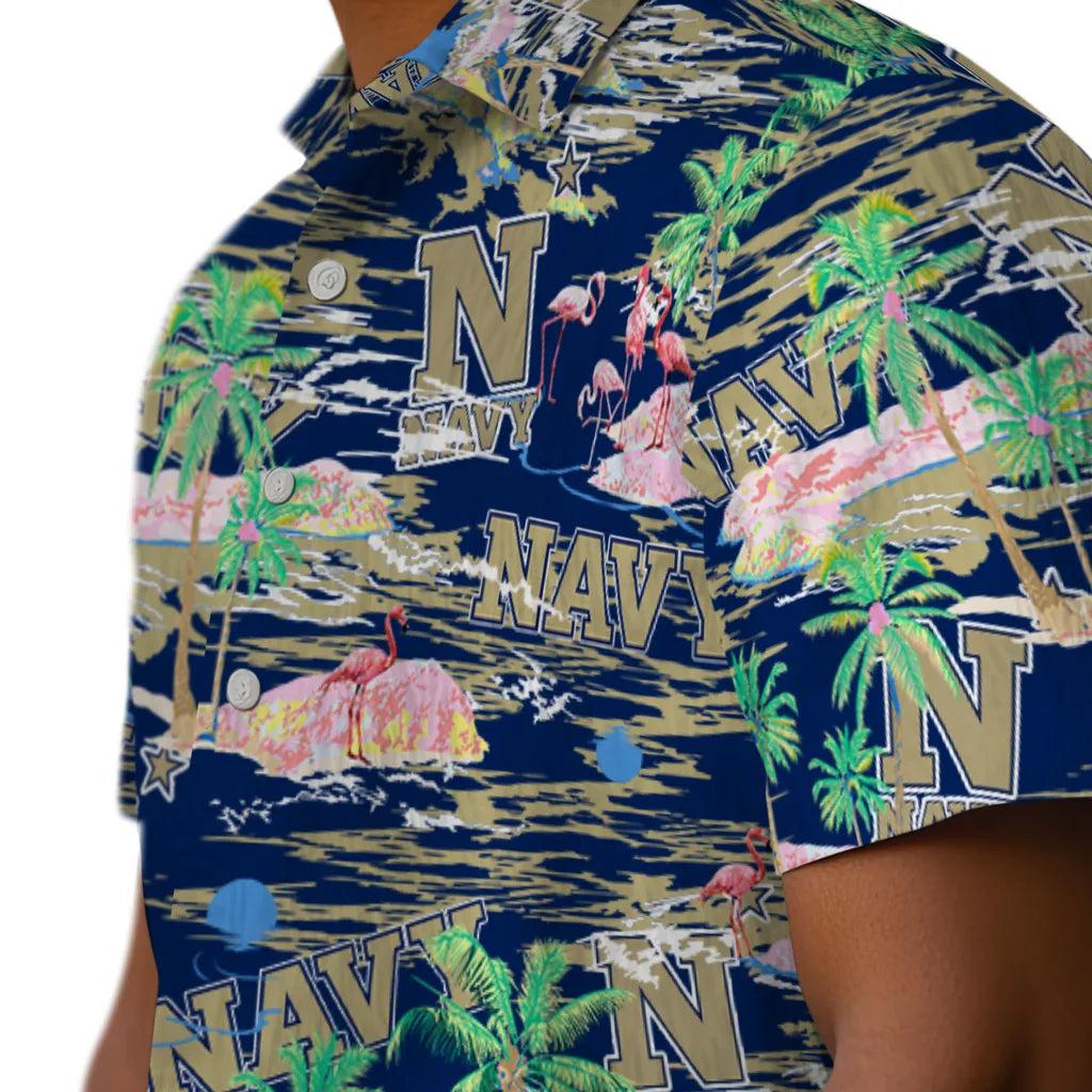 Navy Midshipmen Flamingo Retreat 2026 Hawaiian Shirt – Moonbestprint