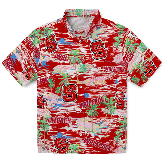 NC State Wolfpack Flamingo Retreat 2026 Hawaiian Shirt – Moonbestprint