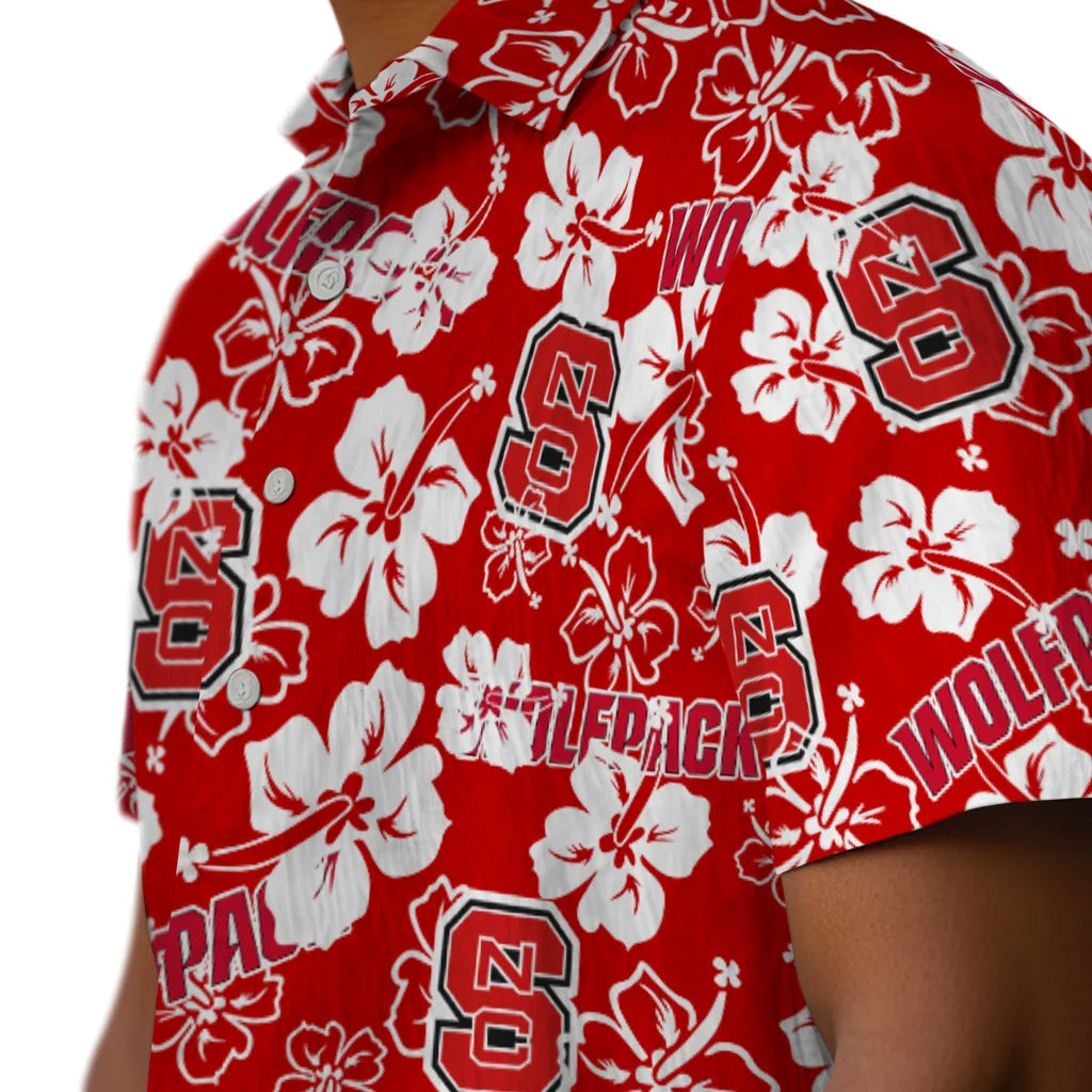 NC State Wolfpack Hibiscus Bloom Hawaiian Shirt – Moonbestprint