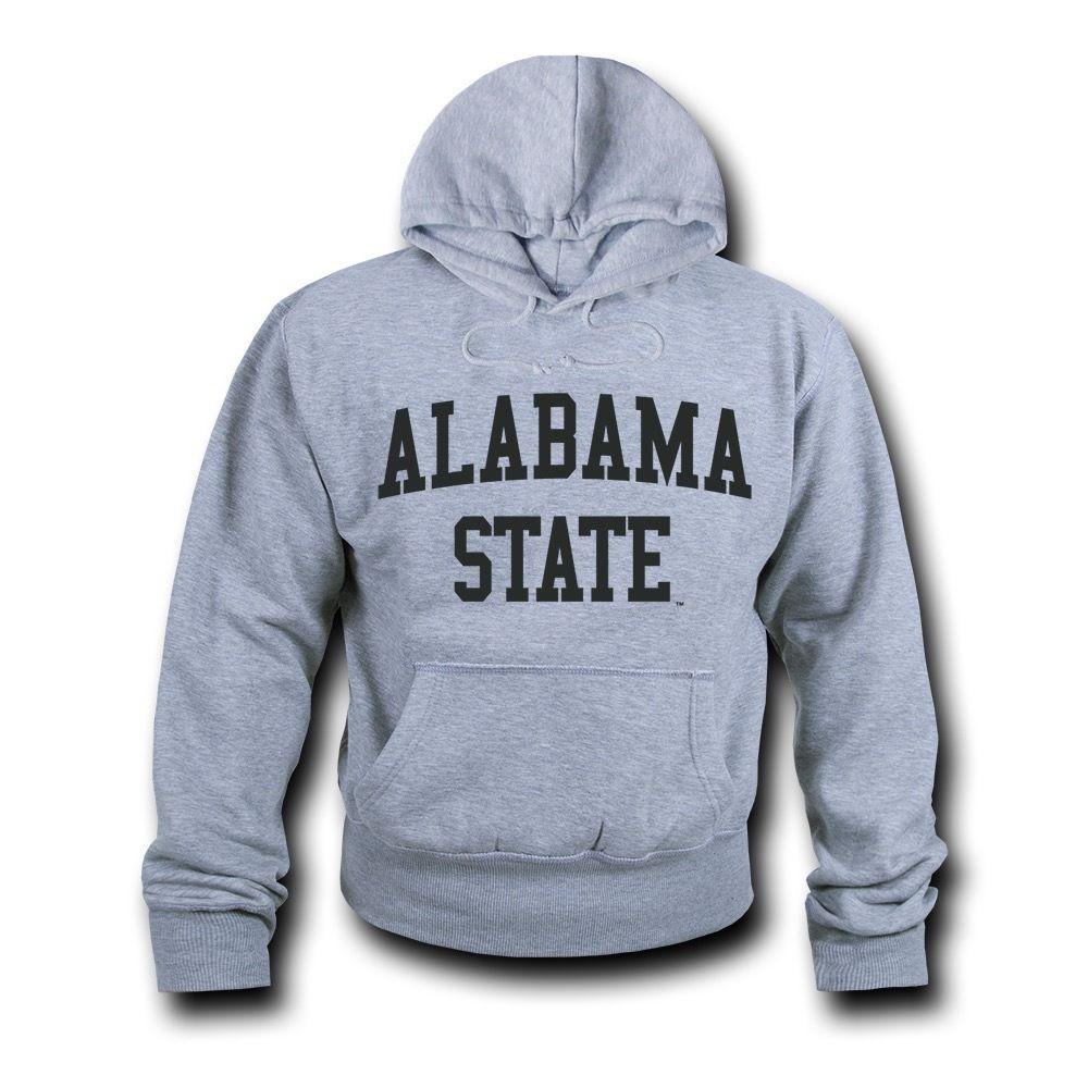 NCAA Alabama State University Hoodie Sweatshirt Game Day Fleece Heather Grey