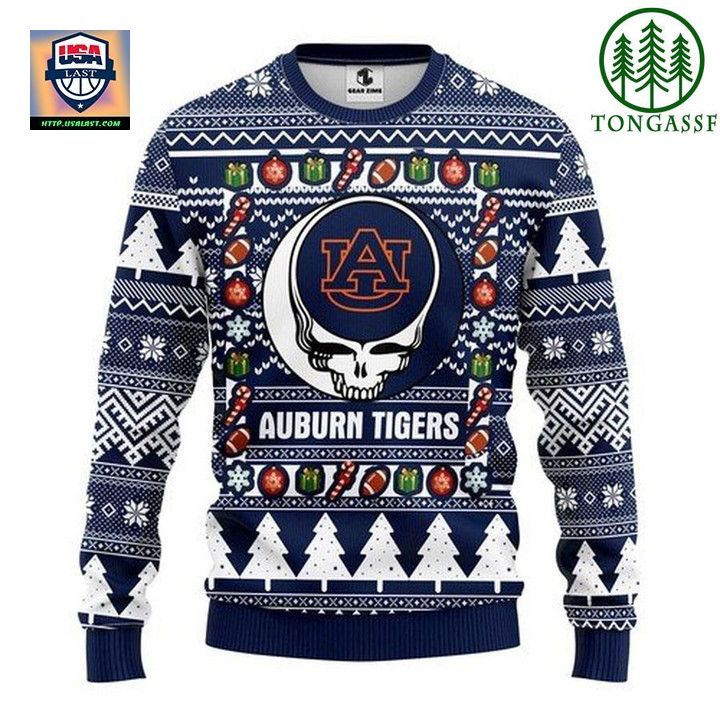 Ncaa Auburn Tigers Grateful Dead Christmas Ugly Sweater ? Usalast