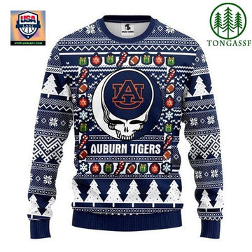 Ncaa Auburn Tigers Grateful Dead Christmas Ugly Sweater ? Usalast