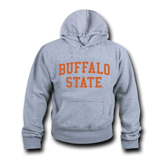NCAA Buffalo State College Hoodie Sweatshirt Game Day Fleece Heather Grey