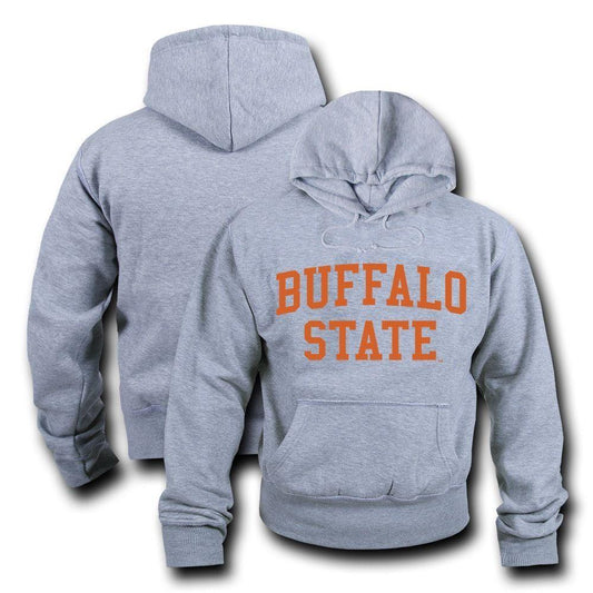 NCAA Buffalo State College Hoodie Sweatshirt Game Day Fleece Heather Grey