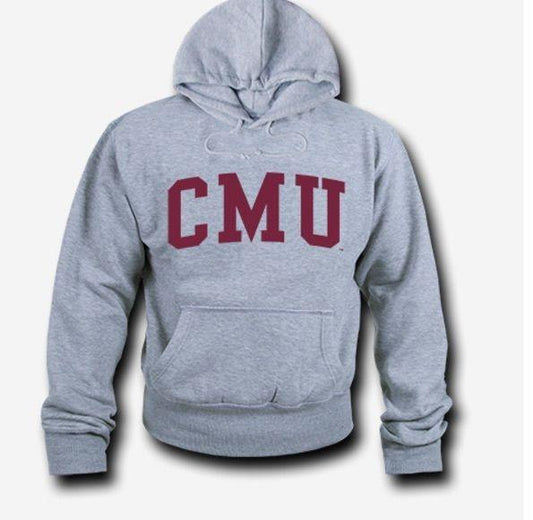 NCAA Central Michigan University Hoodie Sweatshirt Game Day Fleece Heather Grey