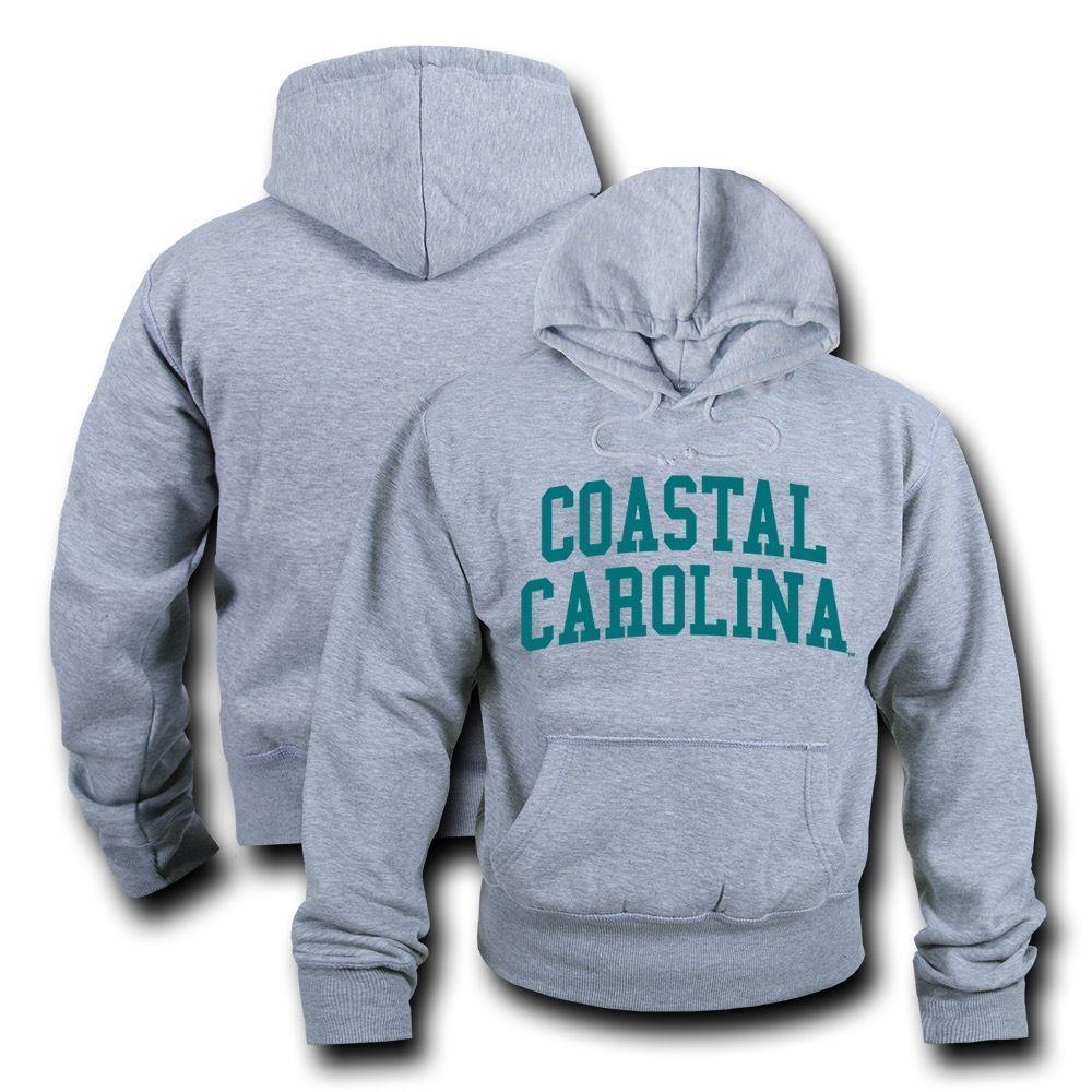 NCAA Coastal Carolina University Hoodie Sweatshirt Game Day Fleece Heather Grey
