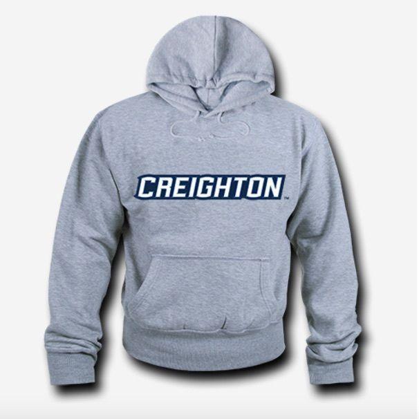 NCAA Creighton University Hoodie Sweatshirt Gameday Fleece Pullover Heather Grey