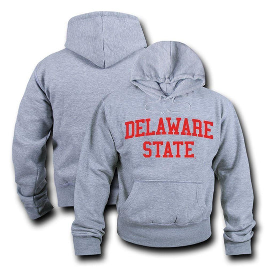 NCAA Delaware State University Hoodie Sweatshirt Game Day Fleece Heather Grey