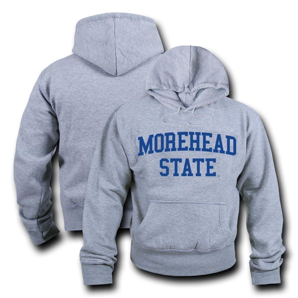 NCAA Morehead State University Hoodie Sweatshirt Game Day Fleece Heather Grey