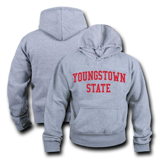 NCAA Youngstown State University Hoodie Sweatshirt Game Day Fleece Heather Grey