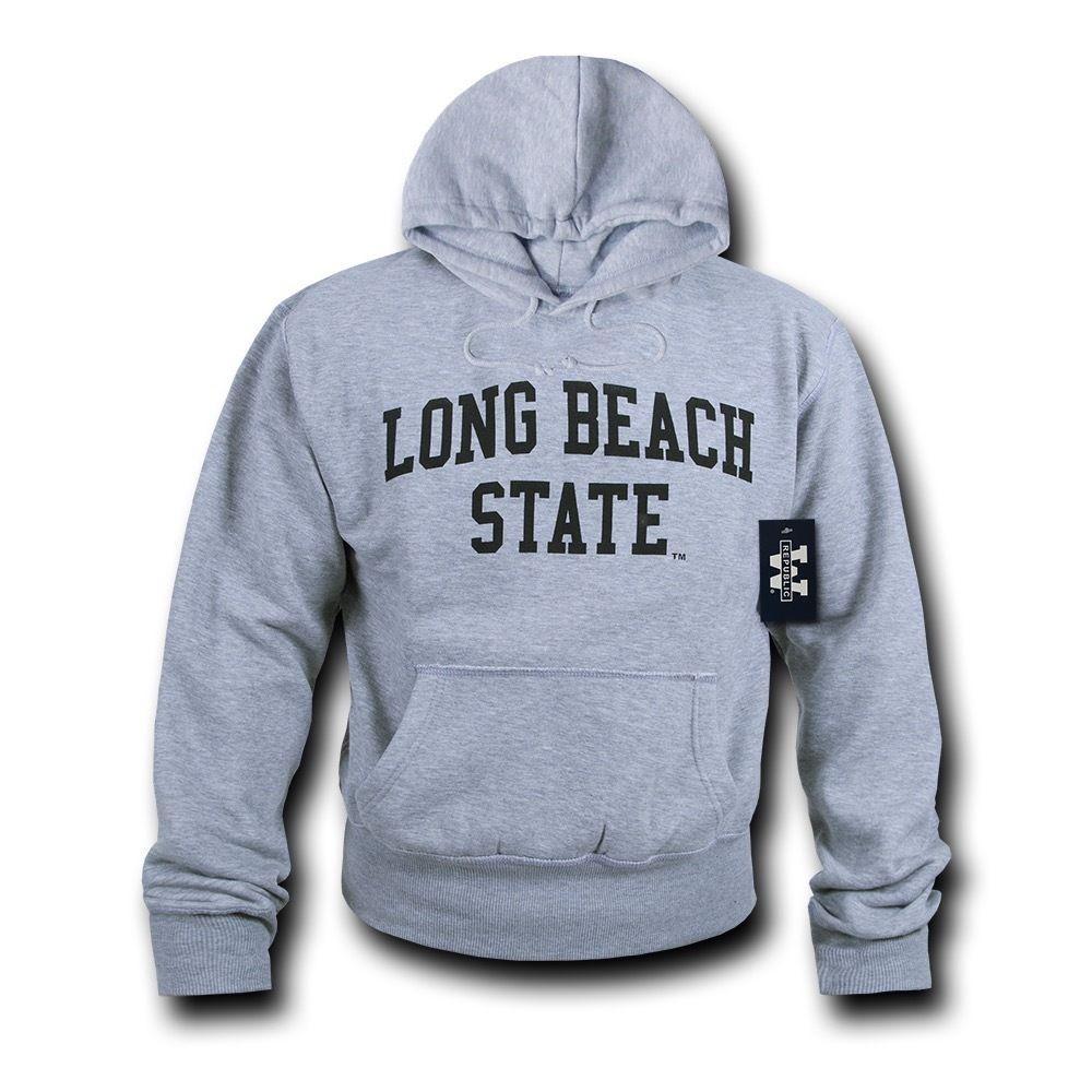 NCAAc Cslb - Cal Long Beach State Hoodie Sweatshirt Game Day Fleece Heather Grey