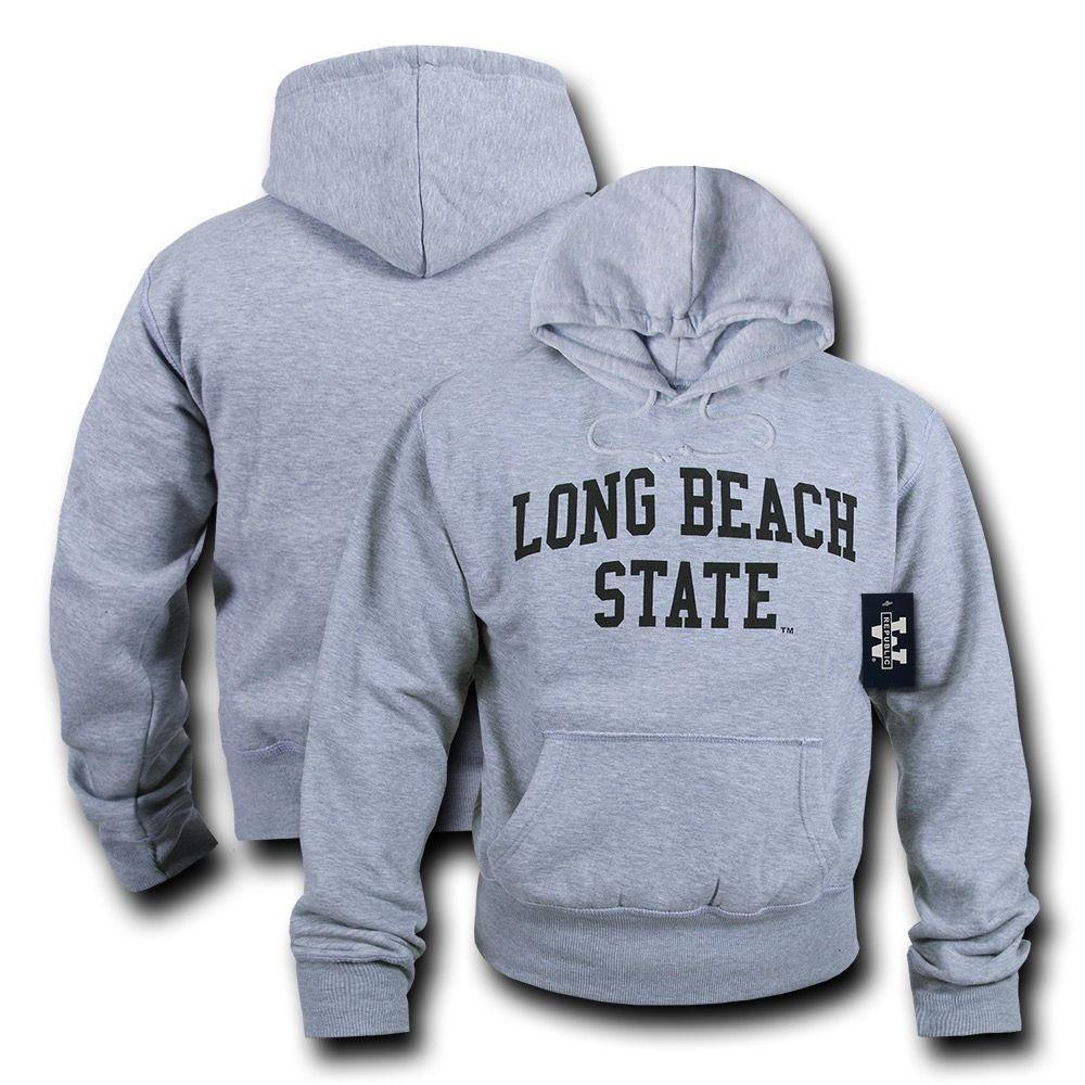 NCAAc Cslb - Cal Long Beach State Hoodie Sweatshirt Game Day Fleece Heather Grey