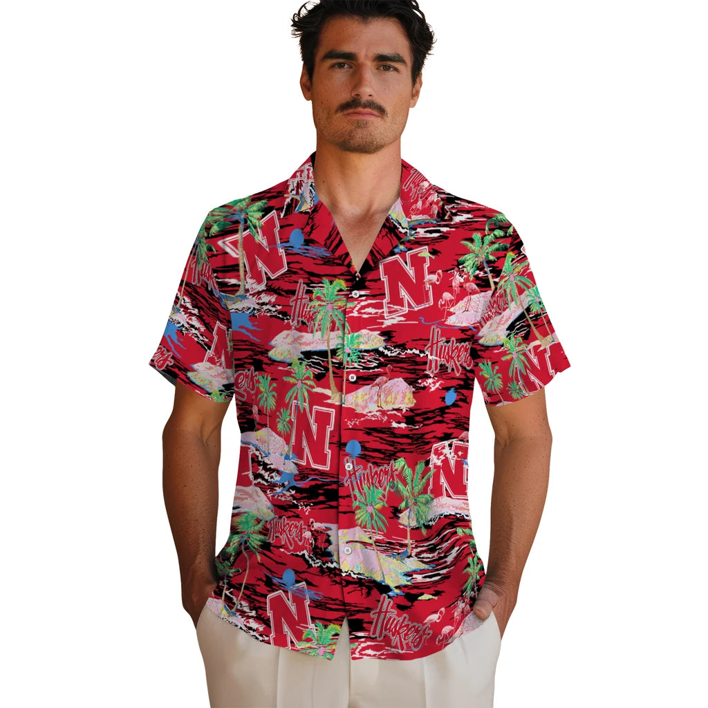 Nebraska Cornhuskers Flamingo Retreat 2026 Hawaiian Shirt – Moonbestprint
