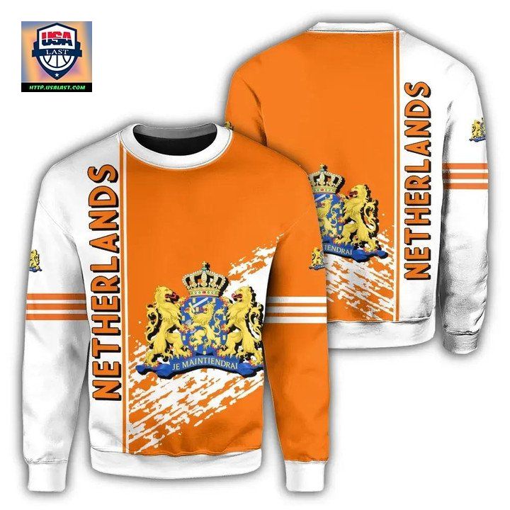 Netherlands Coat Of Arms Sweater Quarter Style J7 ? Usalast
