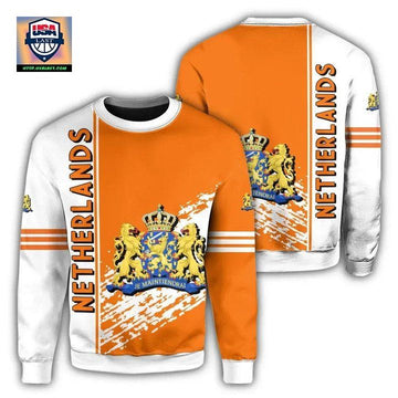 Netherlands Coat Of Arms Sweater Quarter Style J7 ? Usalast